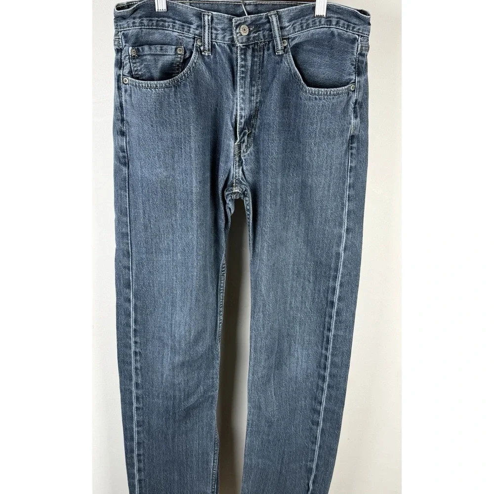 Levi's 505 Men's Jeans 34x32 Medium Wash Straight Leg Denim‎ Red Tab